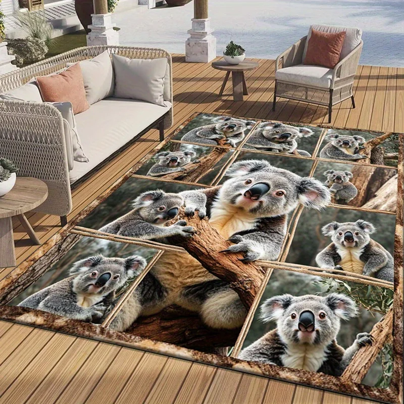 

Koala Collage Rug: Create a Fun and Cozy Atmosphere | Australian Wildlife Theme | Kids Room Accessories Skid resistant carpet