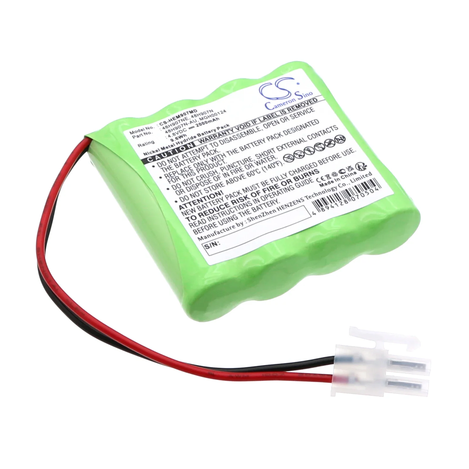 Ni-MH Medical Battery for OMRON,4.8v,2000mAh,HEM-907XL,IntelliSense,HEM-907 Professional Blood Pressure Monitor,48H907NE,48H907N