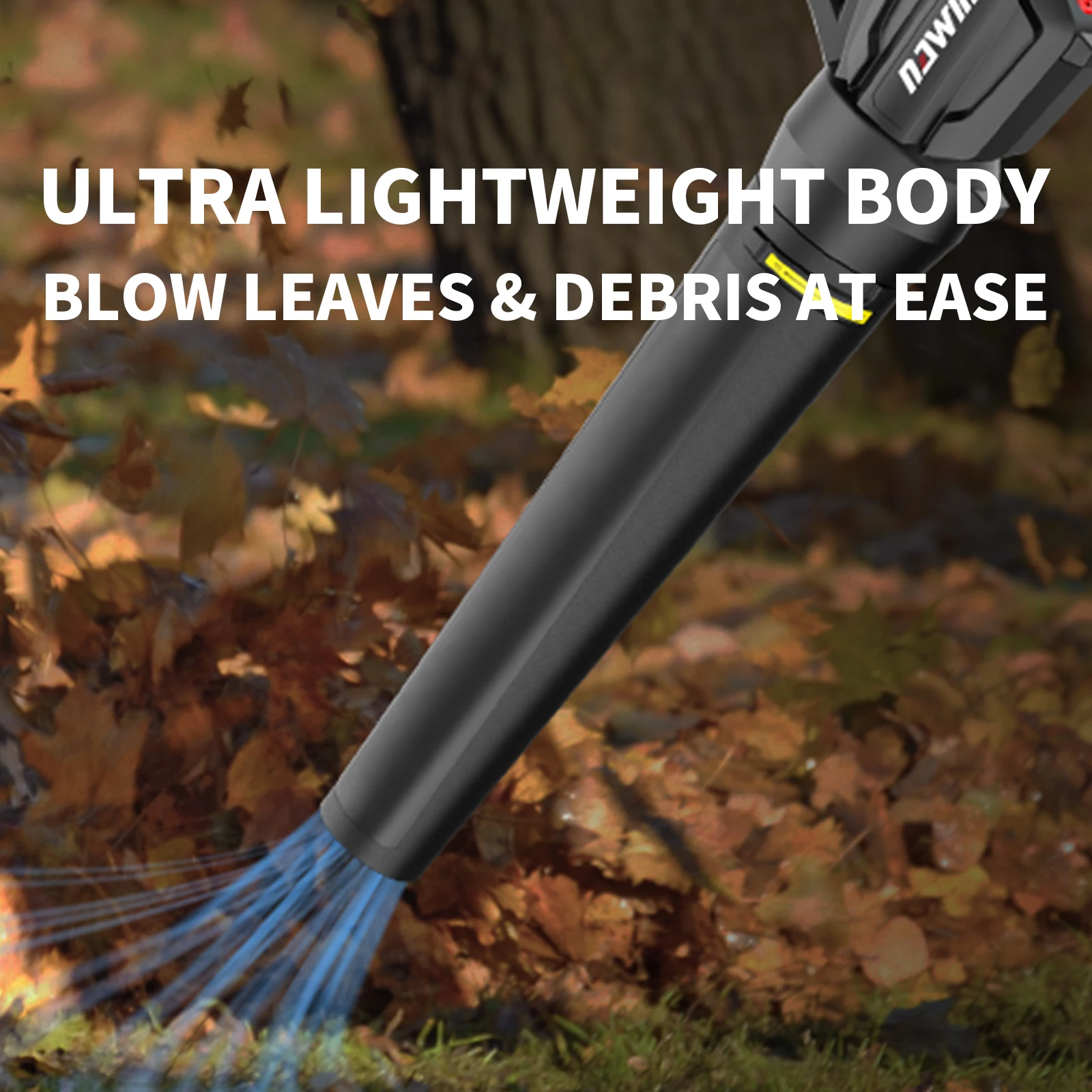 เครื่องเป่าลมไร้สายพร้อมแบตเตอรี่และที่ชาร์จ 20V เครื่องเป่าลมดูดใบไม้แบบมือถือไร้สายพร้อมถุงและเครื่องเป่าหิมะ