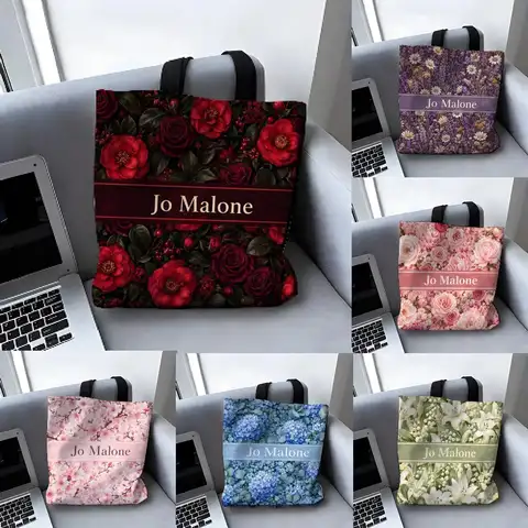 Fashion Beautiful J-Jo MaloneS LondonS Storage Bags Canvas Tote Bag Large Women's Designer Handbags Shopping Bags for Groceries