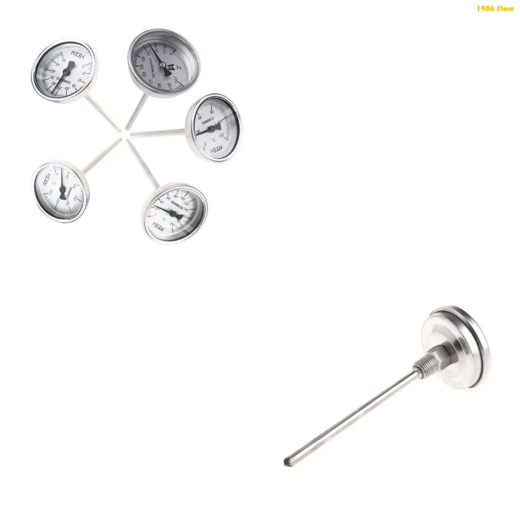 U1JB Compact Bi-Metallic Thermometer 50/100/150/200/300℃ Stainless Steel Thermometer
