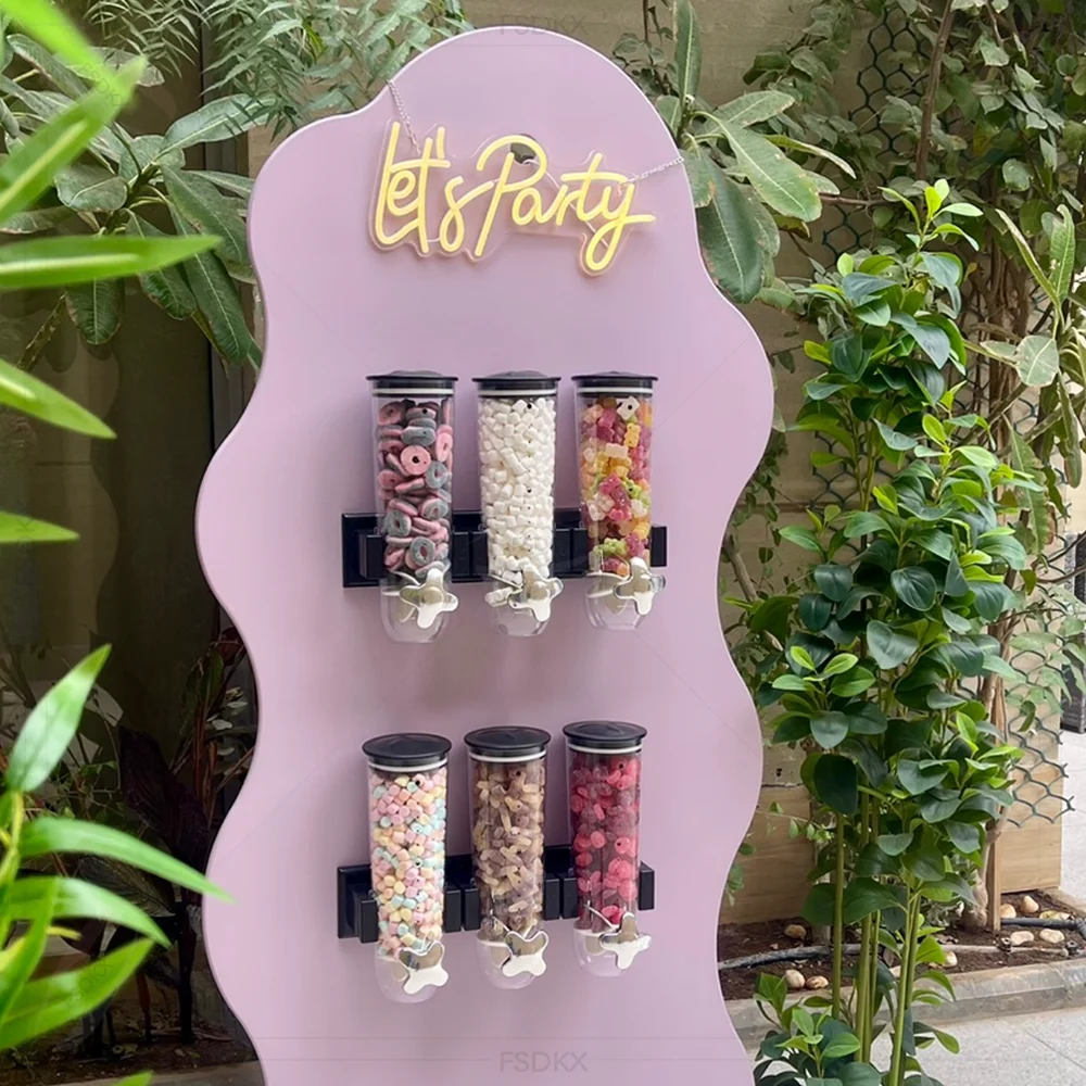 

New Design Round Glass Holder Wall Stand White Wedding Candy Wall For Champagne Wine Wall Mounted New Design Round Glass Holder