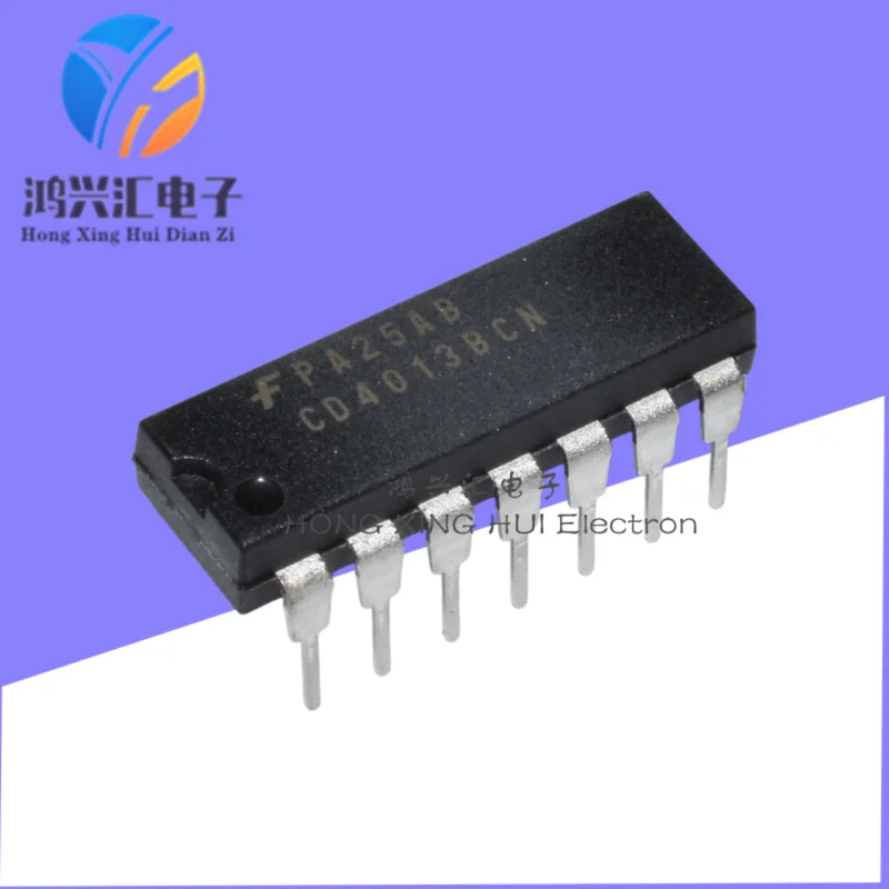 5PCS Brand New/Original CD4013BCN CD4013 D-Type Flip-Flop Chip, DIP-14 Package