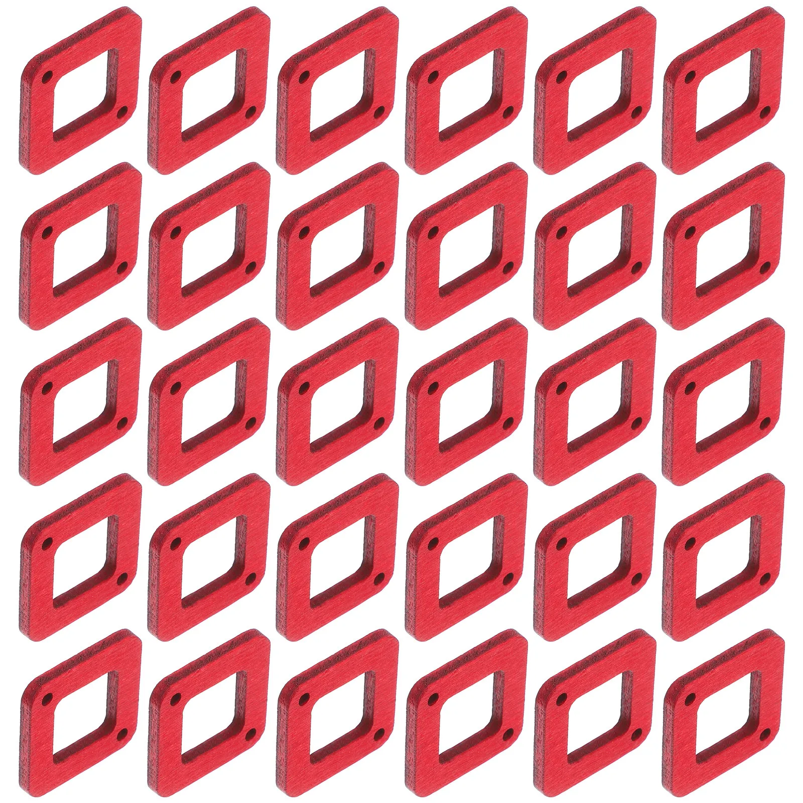 

30Pcs DIY Earring Kits Wooden Charms Square Frames Unfinished Material Versatile Jewelry Making Components Colors