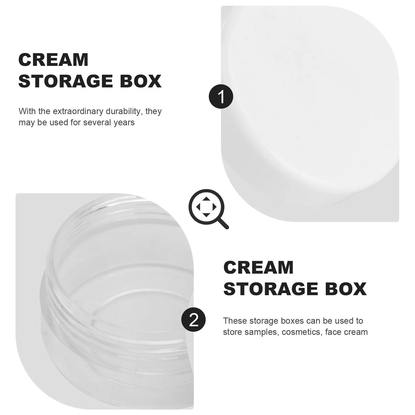 

30Pcs Small Boxes Sealed Cream Storage Container Lightweight Sample Case for Travel Face Cream Sunscreen