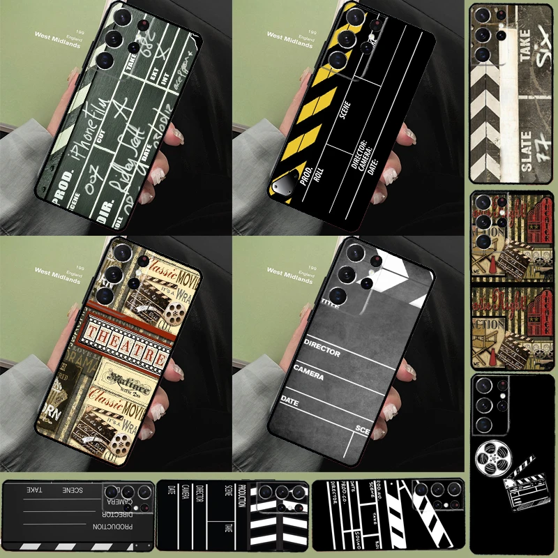 Clapperboard Phone Case For Samsung Galaxy S24 Ultra S9 S10 S20 S22 S21 Plus S23 FE S25 Ultra Full Cover