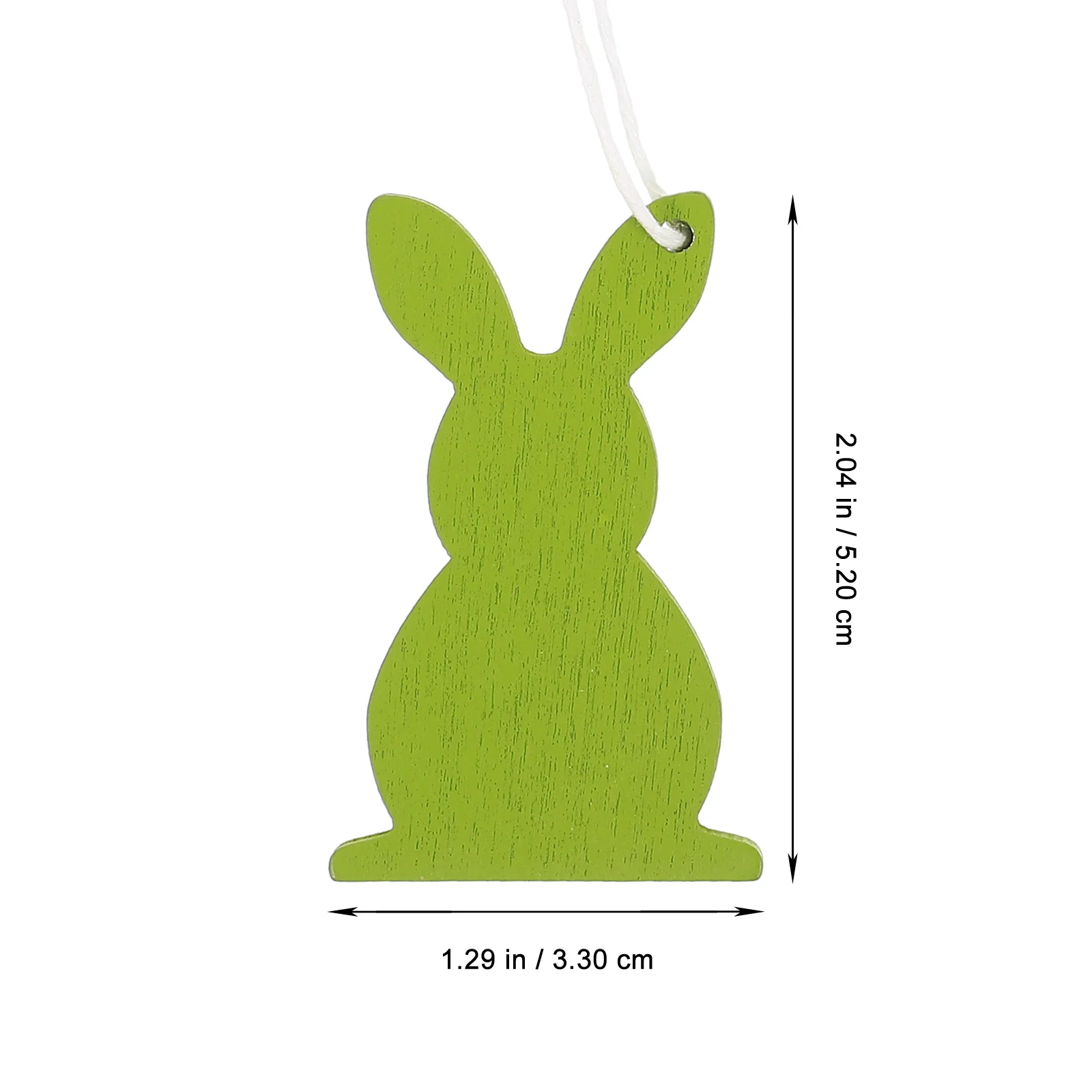 

18 Pcs Rabbit Pendant DIY Bunny Ornament Craft Accessories Wood Hanging Ornaments Bamboo