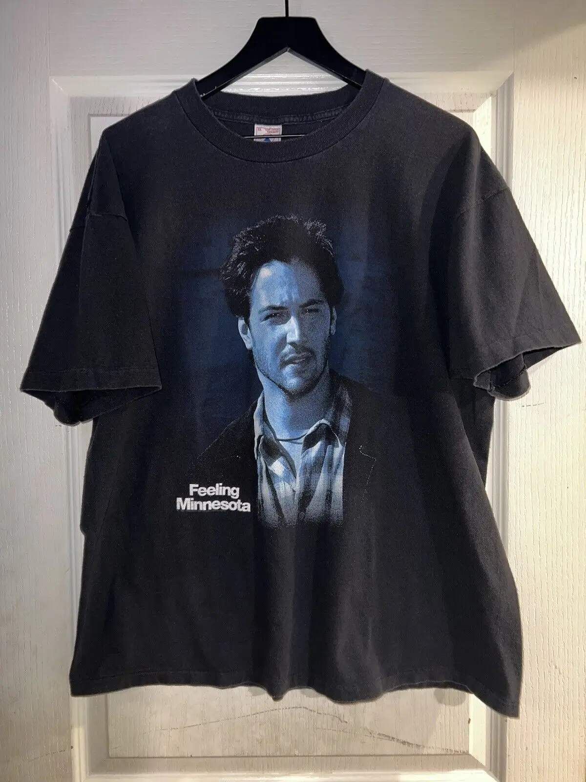 Keanu Reeves Vintage Feeling Minnesota Ringer Shirt Original Hole XL 1996 Rare