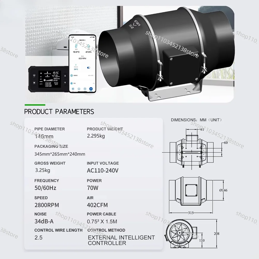 4 Inch Smart Inline Duct Fan w - đánh giá và giá Carbon Filter Inline