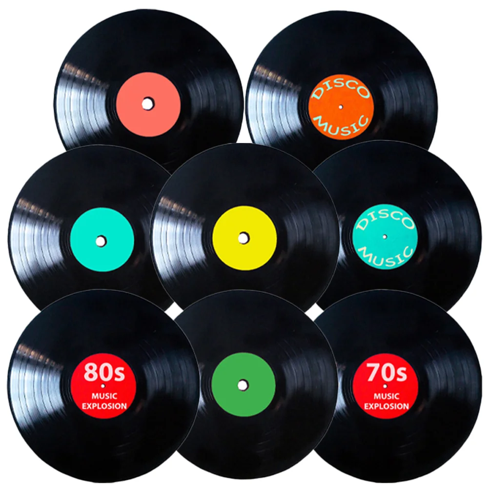 

1 set Retro Vinyl Record Wall Stickers Home Decor Decals Living Room Bedroom Decoration Wall Art For Hotel Cafe Classroom