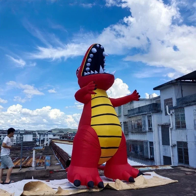 Red Inflatable Entertaining Dinosaur Cartoon Mascot Suitable For Outdoor Party Events Exhibition/advertising