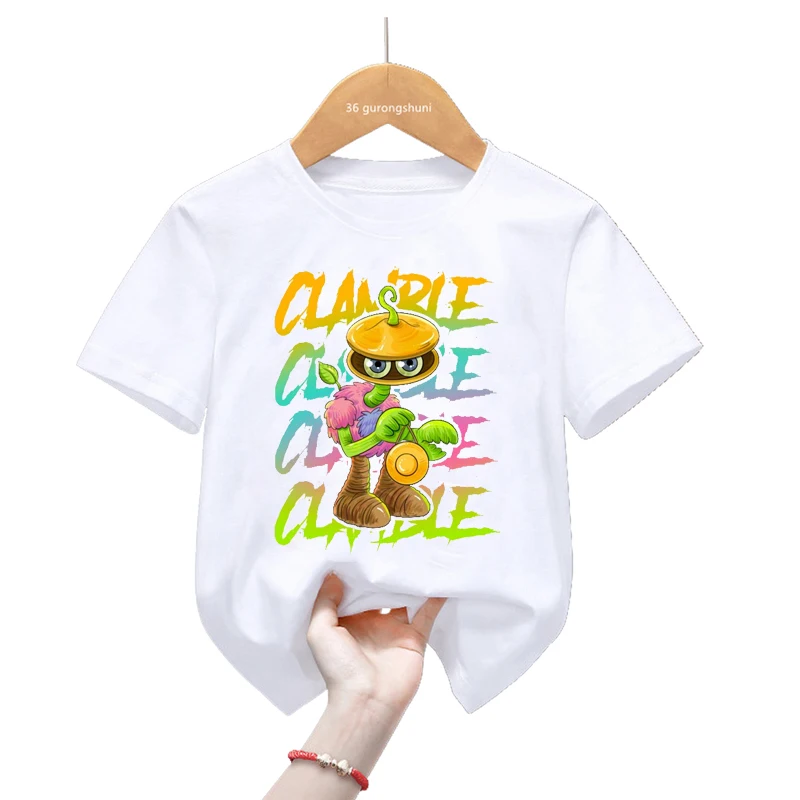 

Clamble My Singing Monsters Graphic Print Tshirt For Girls/Boys Harajuku Kawaii Kids Clothes Summer Tops Short Sleeve T-Shirt