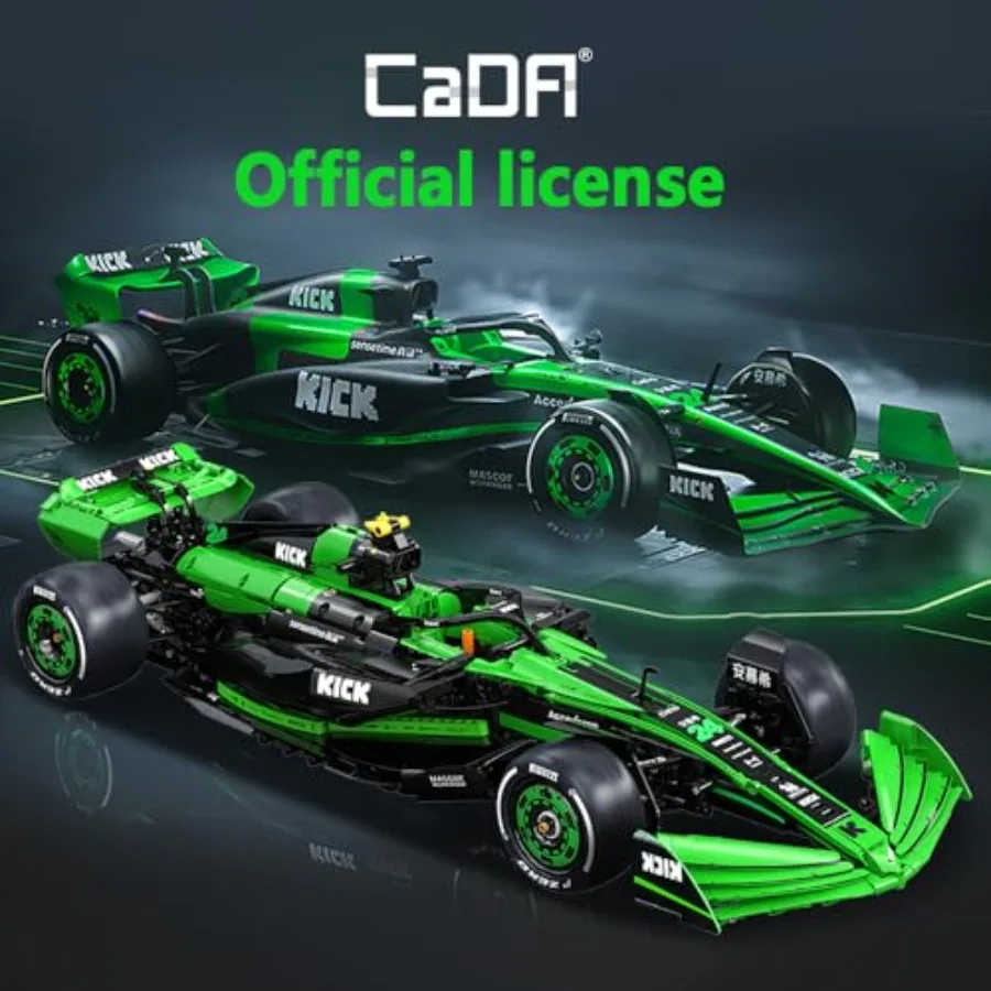 Cada 1:8 moc sauber f1 equipe c44 fórmula-1 f1 carro de corrida número 24 blocos de construção de carro esportivo cidade pontapé carro tijolos brinquedos presente