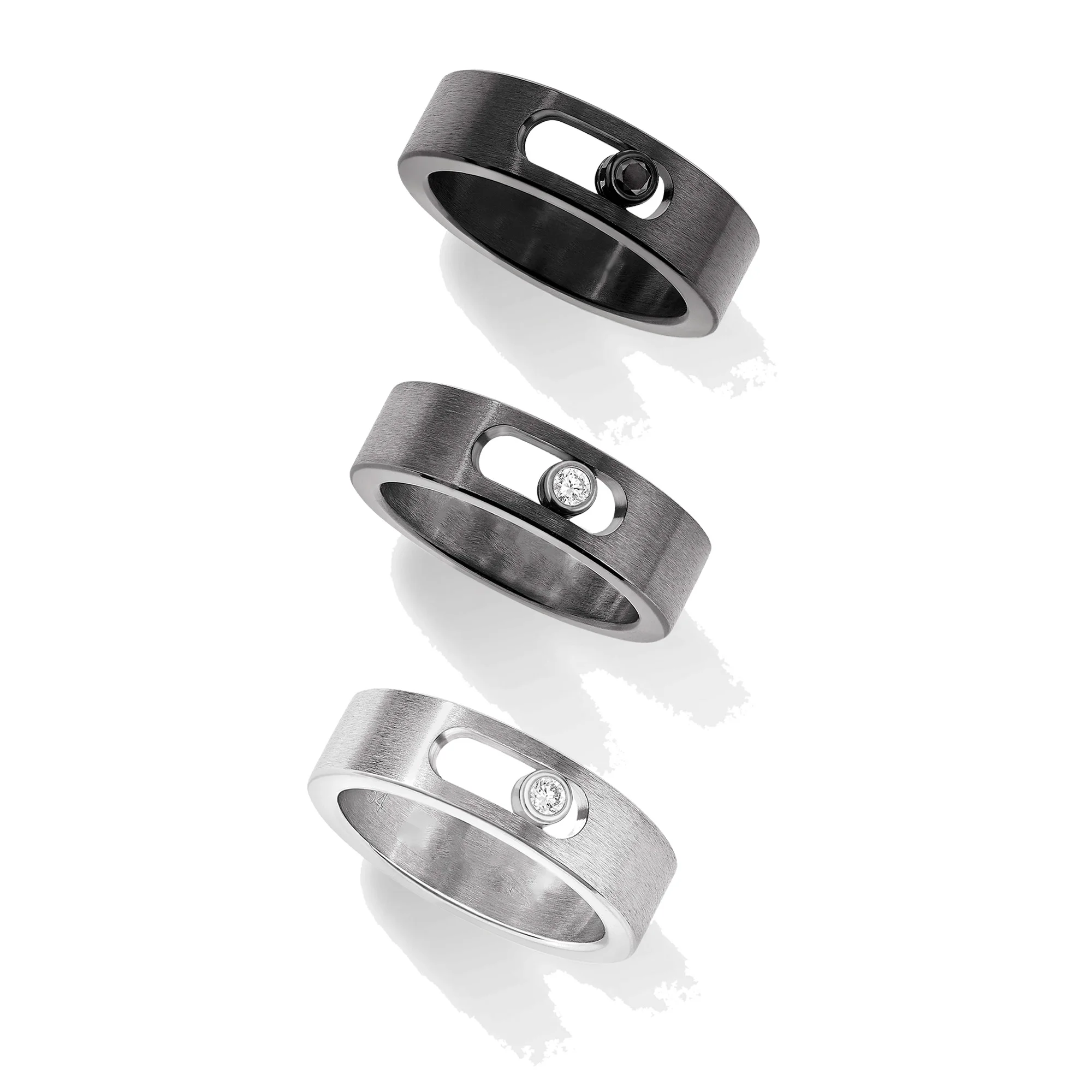 Personalized Cool Titanium Black Series Cold and Minimalist Pure Silver S925 Men\'s Ring