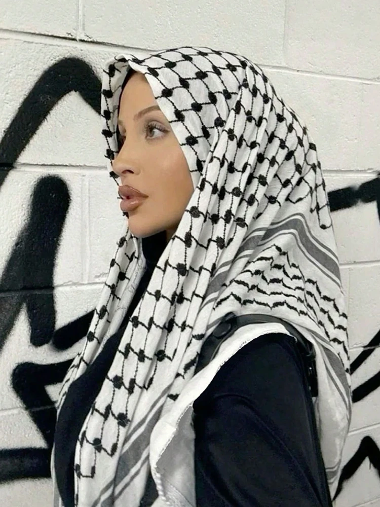 

Шарф с исламским принтом, мужской арабский головной убор, шарф-хиджаб, тюрбан, арабский головной убор для женщин, мусульманская одежда, молитвенный тюрбан