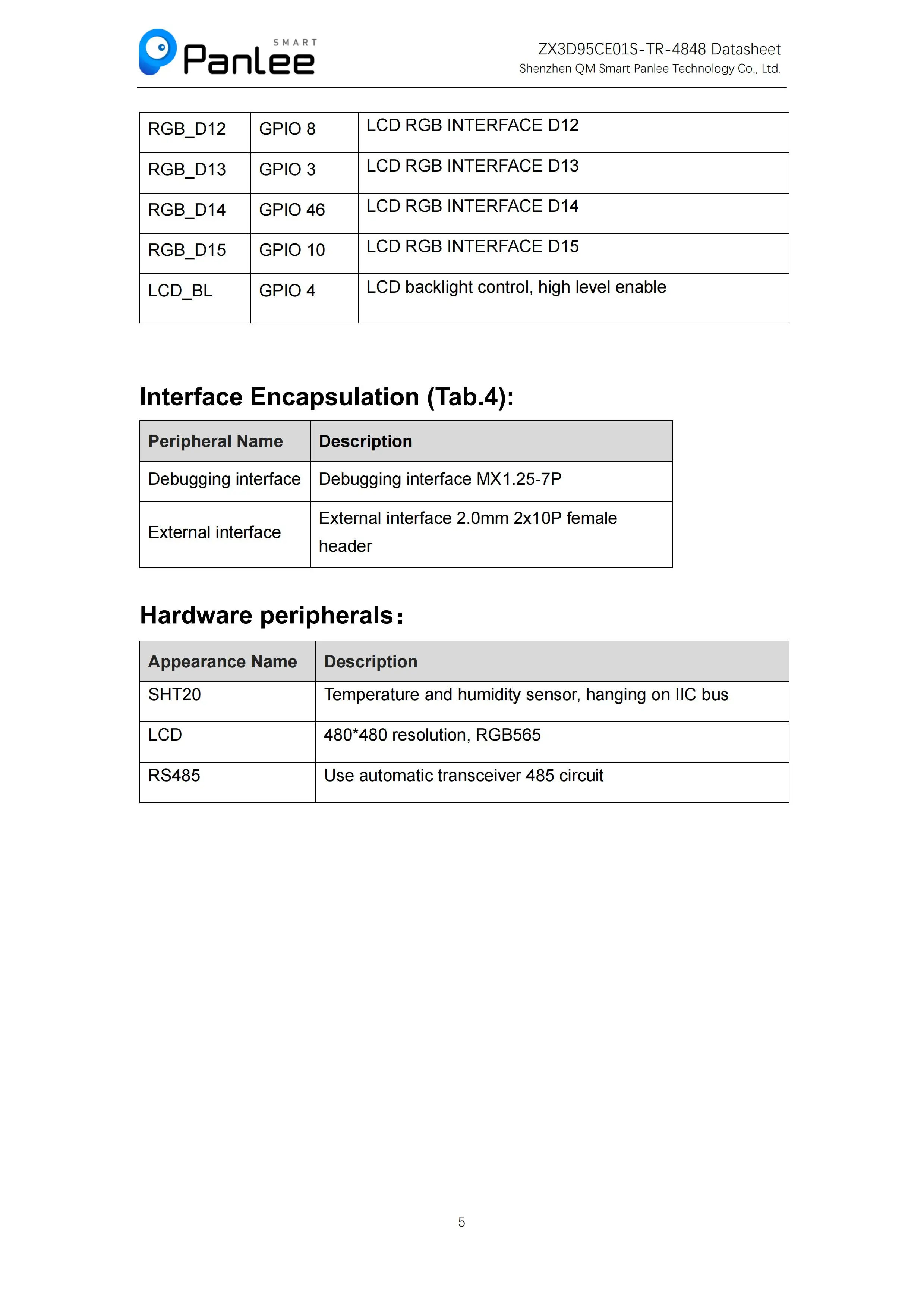 4 zoll 86 box zentrale steuerung touch panel ESP32-S3 programm entwicklung board rs485 schaltung/temperatur und feuchtigkeit sensor – Detail 6