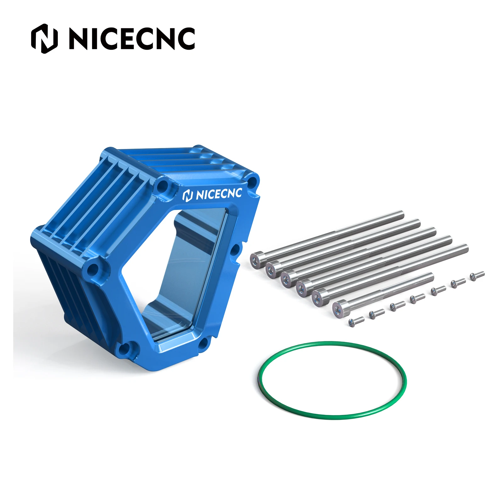 NICECNC Ölkappenabdeckung für Yamaha YFZ450R YFZ450RSE 2009-2023 Aluminium-Sichtglas Kühlkörper ATV-Zubehör 18P-15423-00-00 – Detail 18