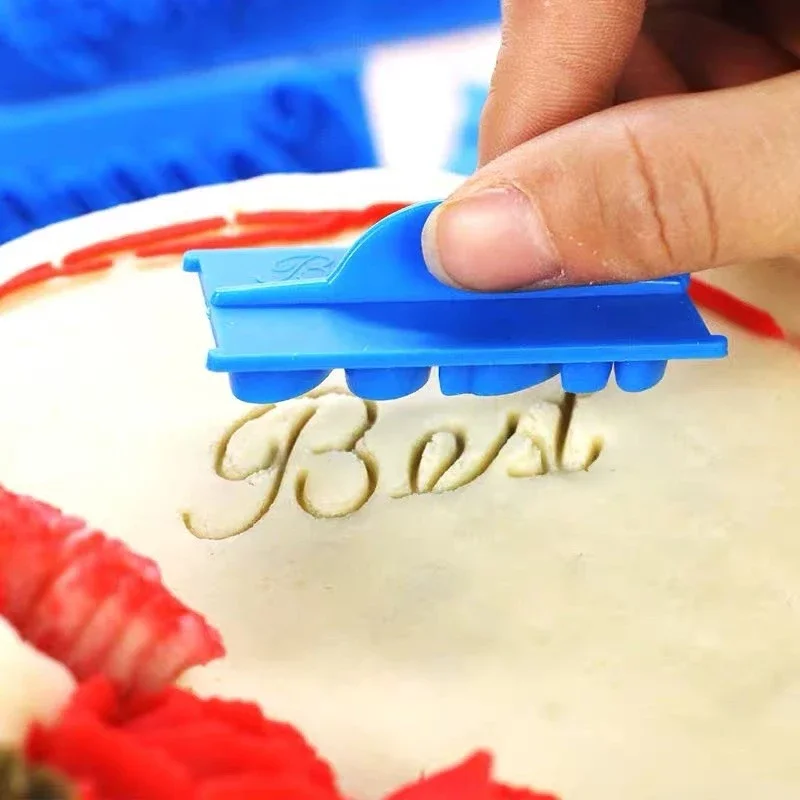 

6 Piece Cake Baking Mould Set Alphabet Letters Words Biscuit Press Cutter Fondant Mould Happy Birthday Cake Decorating