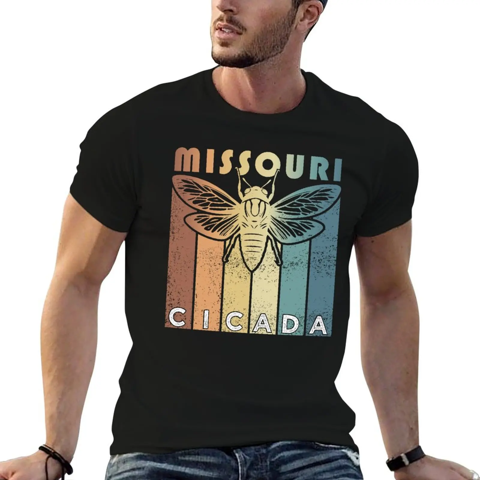 

Retro Missouri 2024 Cicada Summer Swarm, Vintage Cicada T-Shirt t shirts for man graphic vintage cotton t shirt pack T-Shirt