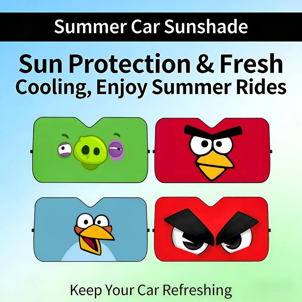 

TThe BBird Wwith SStrange EEyes Sun Visor Retractable Car Windshield Sun Shade UV
