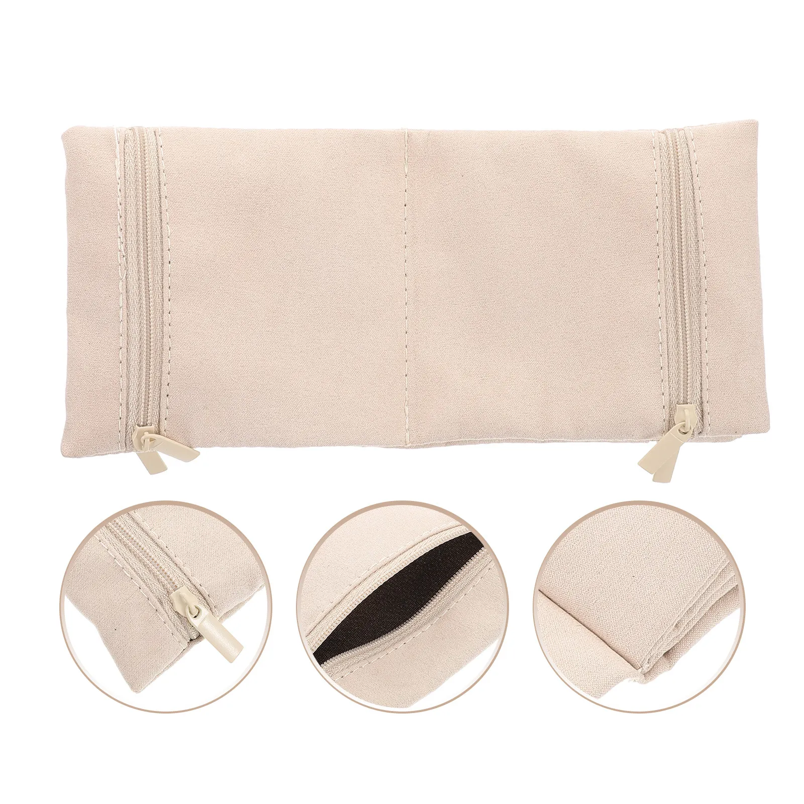 Jewelry Travel Organizer Pouch Zipper Closure Multilayer Compartments Foldable Antiscratch Design for Women Necklace Earring