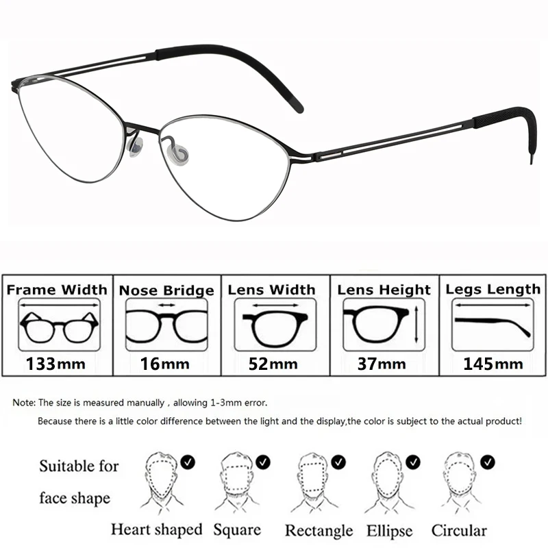 Nordic Style Men Women Cat Eye Glasses Frame Triangle Design Thin Rim Spectacles V465 Ultralight Titanium Eyeglasses Eyewear New