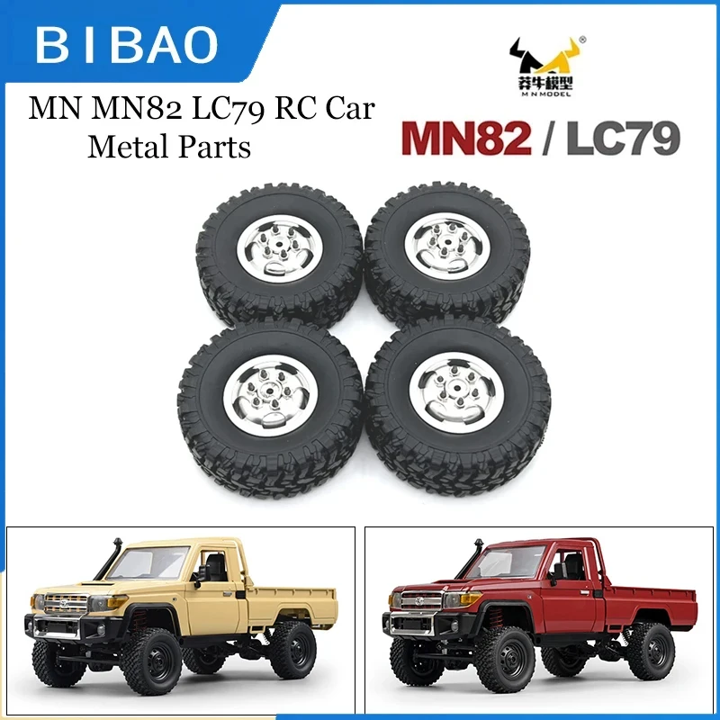 

1/12 MN82 LC79 MN78 Naughty Dragon Remote Control Car Accessories Metal Upgraded Hub Tires