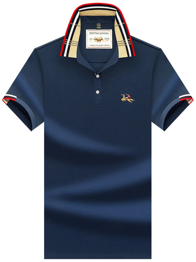Men's Short Sleeve  Shirt Summer Tops Fashionable Urban Style Embroidered Cricket Shirt Flip Collar Breathable Comfortable