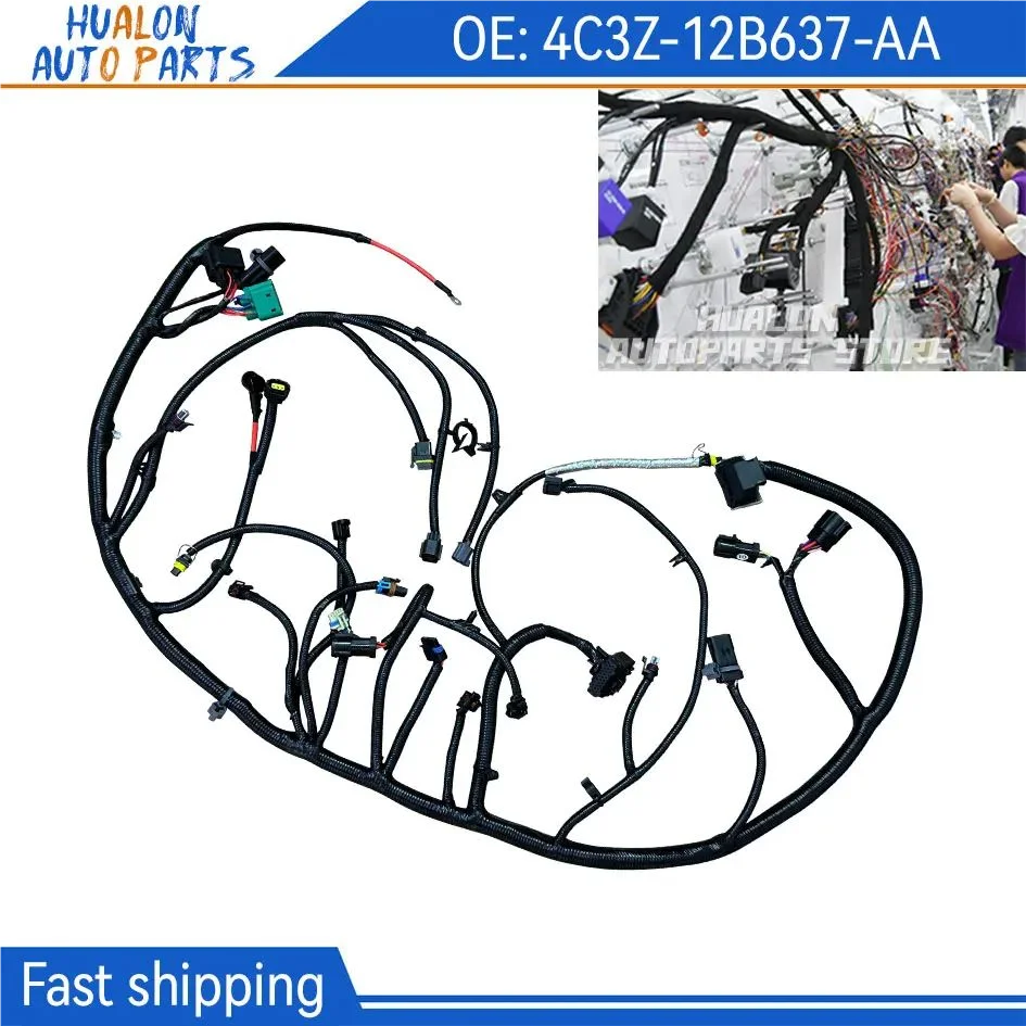 4C3Z12B637AA Engines Wiring Harness fit for  Ford 2004  F-250 F-350 F-450 F-550   Super Duty 6.0L V8