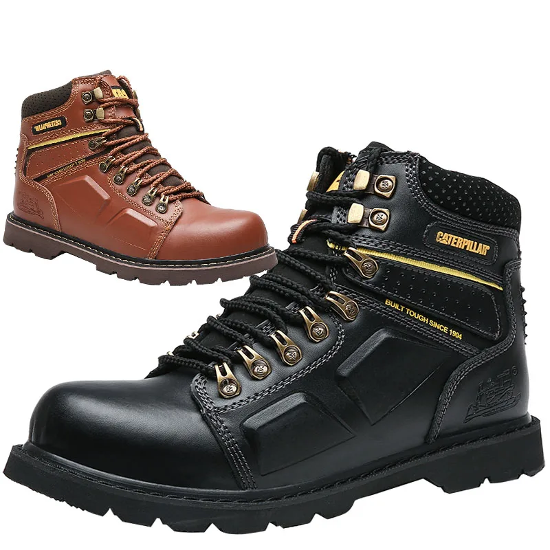 New men's boots, high-quality genuine leather Martin boots, warm and breathable motorcycle shoes, outdoor sports hiking boots, w