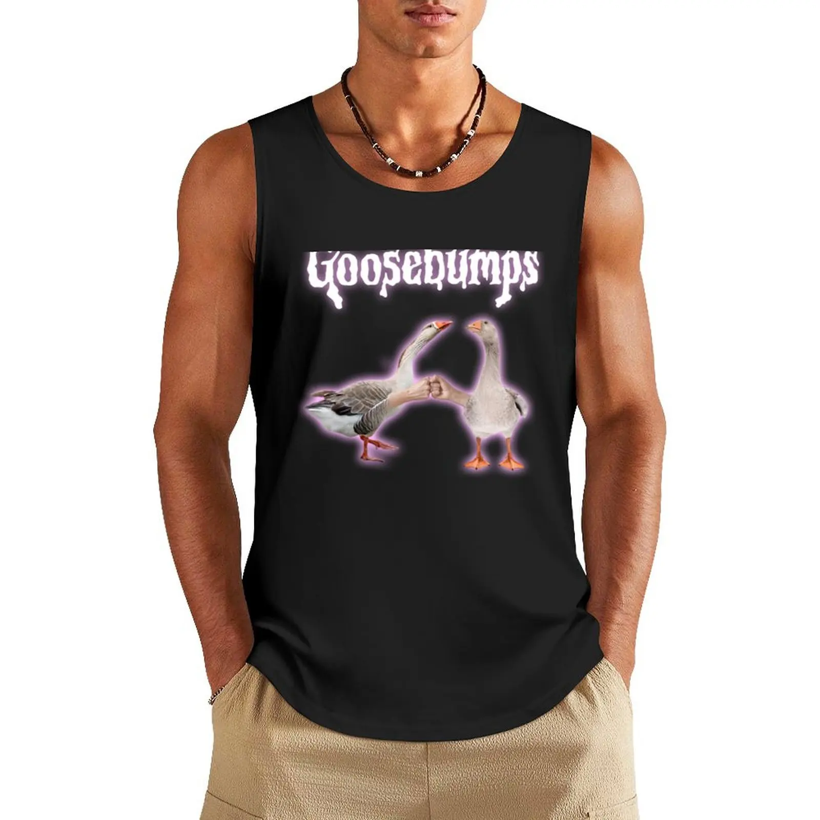 

Goosebumps Meme Tank Top clothes for men summer Men's clothing brands