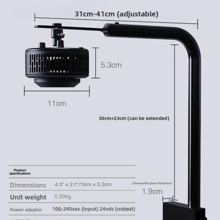 Intelligent colorful seawater tank light: full spectrum full time intelligent control Wifi adjustment