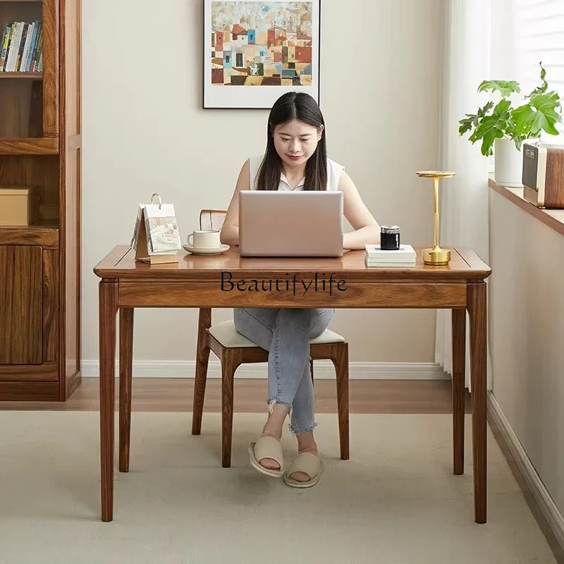 

LChinese Ebony Desk Student Home Solid Wood Simple Modern Computer Desk