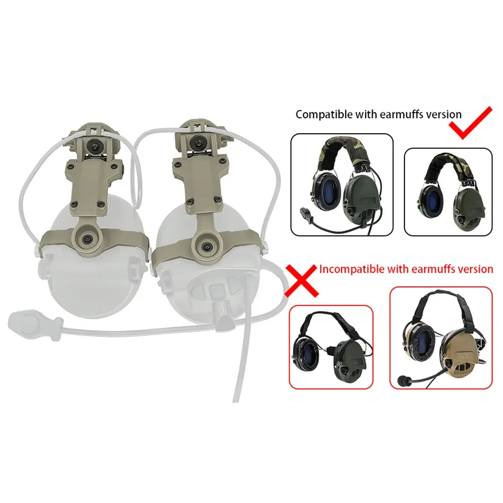 

Airsoft Headset Stand ARC Rail Adapter for MSA SORDIN/TAC-SKY /Z.TAC SORDIN Tactical Headphones Shooting Electronic Earmuffs