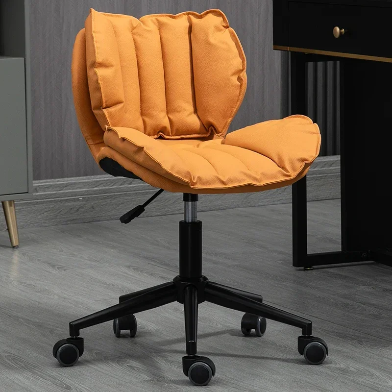 Modern Steel Computer Chair Rotatable Study Seats Cat Scratch-resistant Vanity Stool Comfortable Backrest Seat for Bedroom