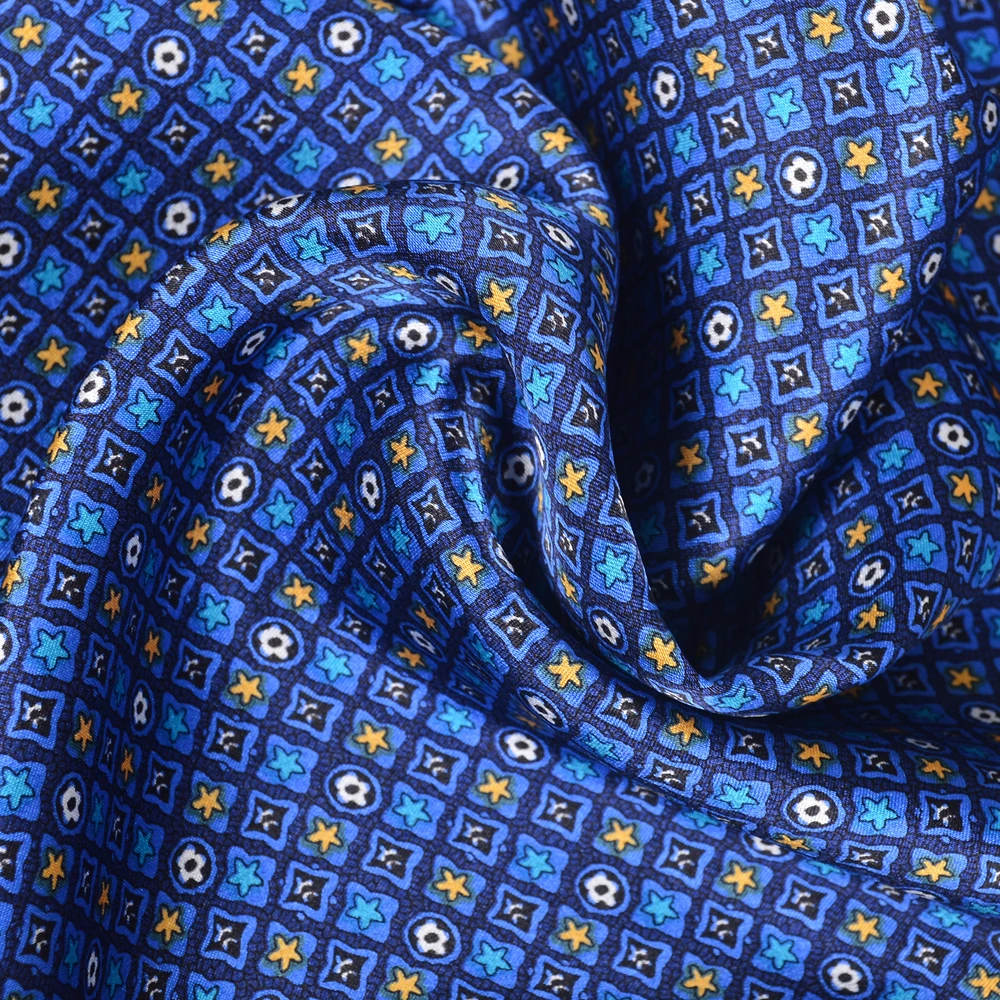 BYSIFA-bufanda de seda de color azul marino para hombre, bufandas largas estampadas de marca de invierno, 100% de seda pura, novedad