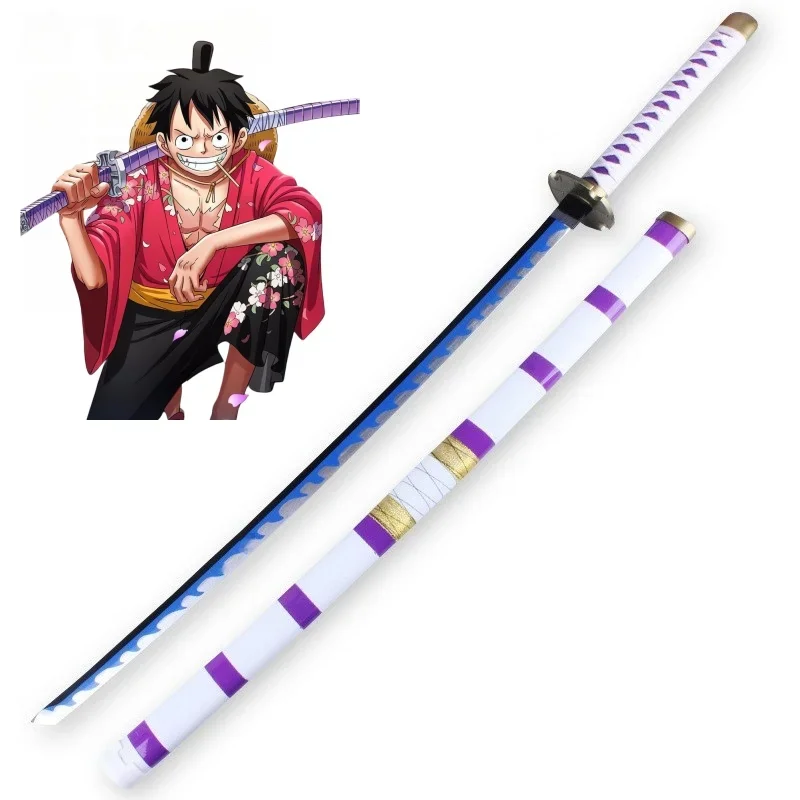 NONE 41in/104cm einteiliges Katana Anime Ninja Schwert Roronoa Zoro Cosplay Prop Messer Echte Größe Samurai Schwert Japonesa Katana Säbel Spielzeug 7