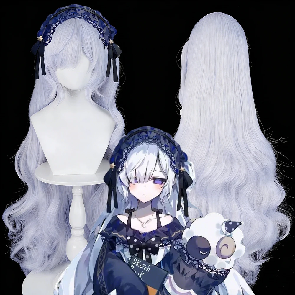 Peruka Cosplay Anime Magical Girl Witch Trial Amano Natsume Damska Lolita Długie Kręcone Włosy Syntetyczne Odporne na Ciepło Peruki Karnawałowe