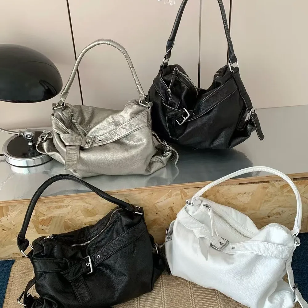 

Large-capacity Motorcycle Tote Bag Cool Trendy Girl Shoulder Daily Commuting Armpit Designer Luxury Bag