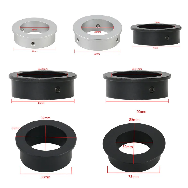 Monokular installierter Adapterring, Microscopio-Halterung, Schutzring für Durchmesser 35 mm/40 mm/50 mm/76 mm, Fokussierungshalter
