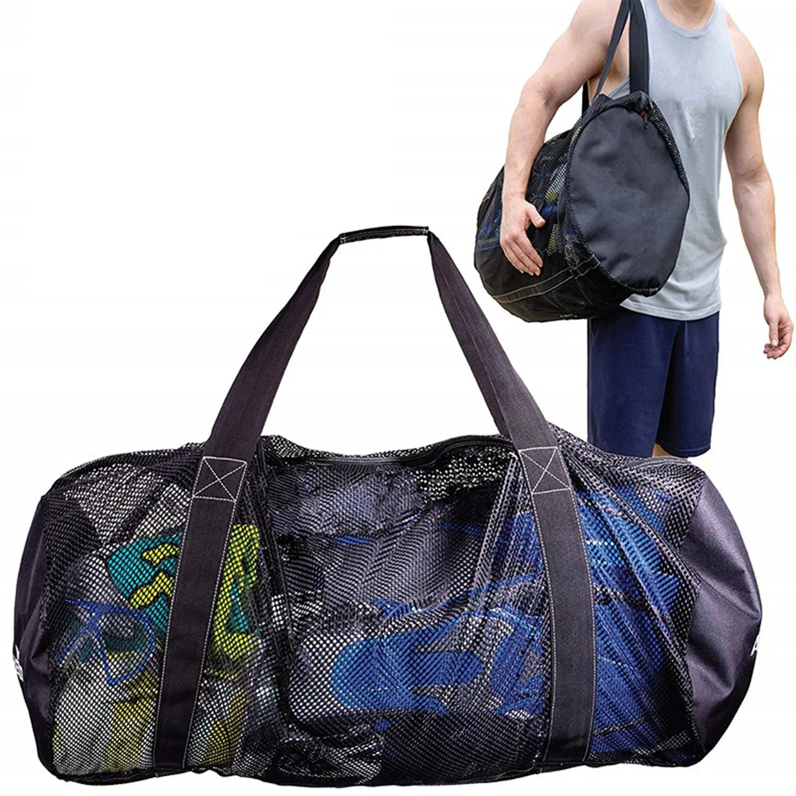 

Surfing Swiming Multifunctional Bag Snorkeling Foldable Mesh Tote Portable Nylon Outdoor Scuba Diving Large Beach Storage Bag
