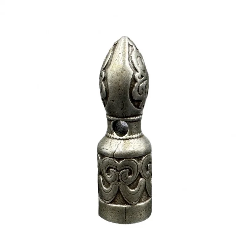Vintage Tibetan Nepalese Iron Ten-Phase Seal Buddha Pendant Necklace Accessory for Collection