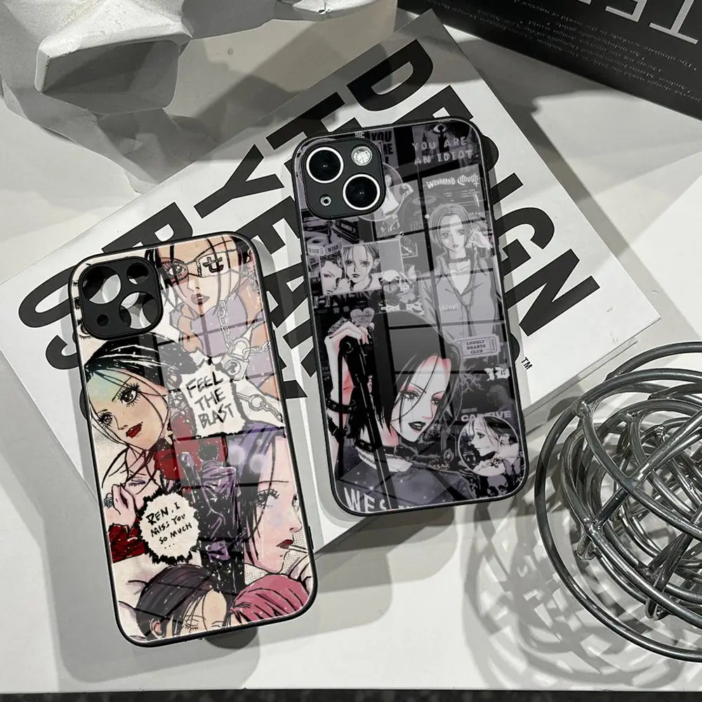 Nana Osaki Anime Phone Case Tempered Glass Shell FOR IPhone 16ProMAX 14 12 17Pro Air 15 16 Plus 13 Pro MAX Cover