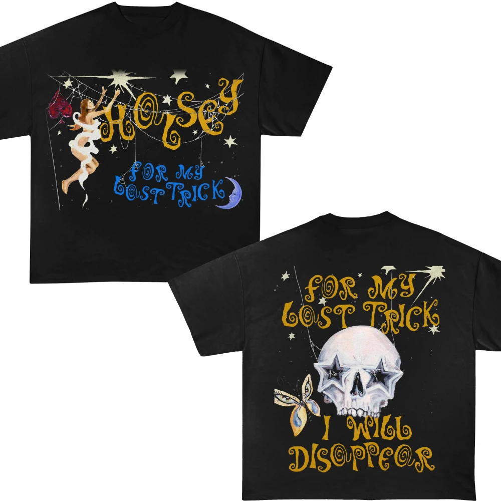 T-shirts de la tournée Halsey 2, T-shirts de la tournée Halsey « For My Last Trick » et produits dérivés, pur coton, streetwear pour couple, toutes saisons