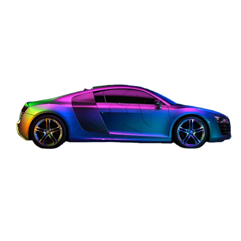 

Популярная модель 2025 года, оригинальная автомобильная светло-золотая ПЭТ-глянцевая автомобильная пленка, виниловая пленка для изменения цвета кузова, материал подкладки из ПЭТ