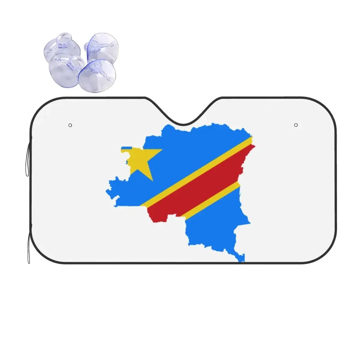 

Flag Of Congo Sunsha Windscreen Polyester Car Front Window Visor 76x140cm Car Window Windscreen Cover Solar Protect