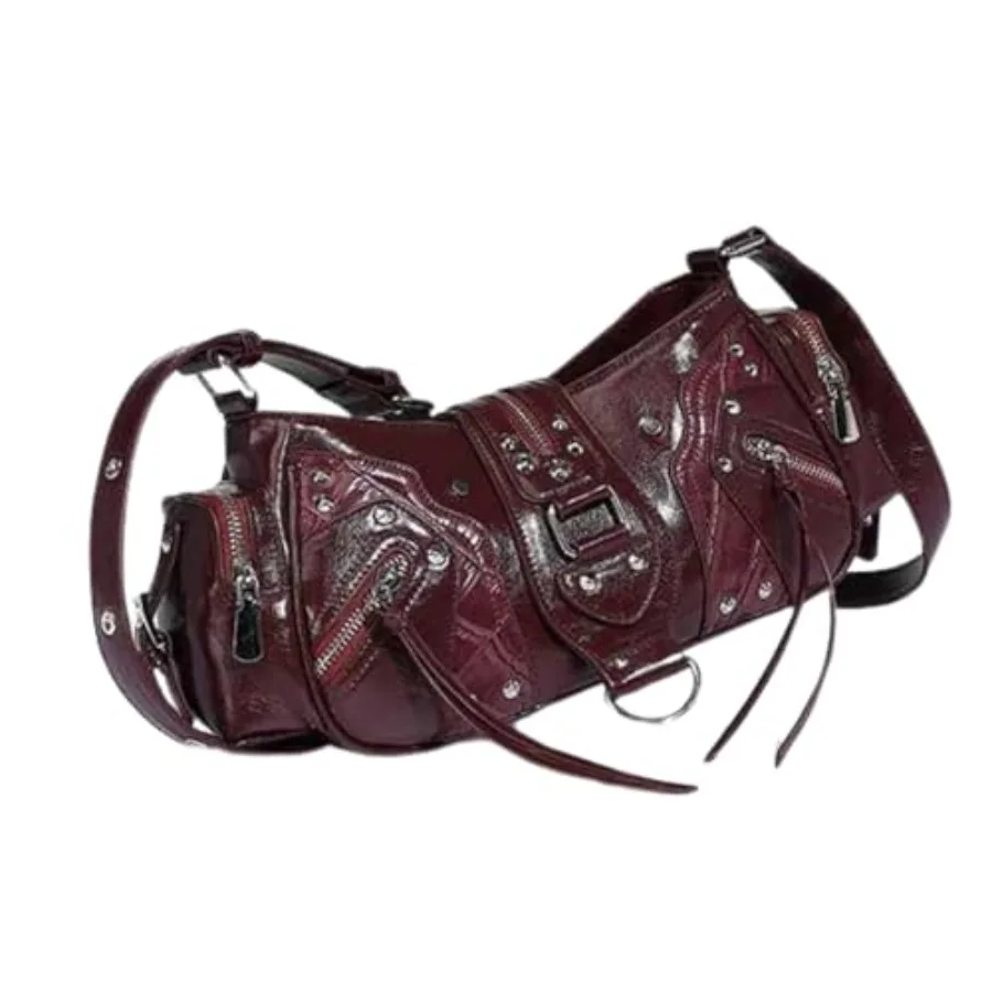 

Shoulder Purse for Women Leather Women's Handbag Y2k Aesthetic Coquette Shoulder Bag Hobo Punk Trendy Ladies Purse