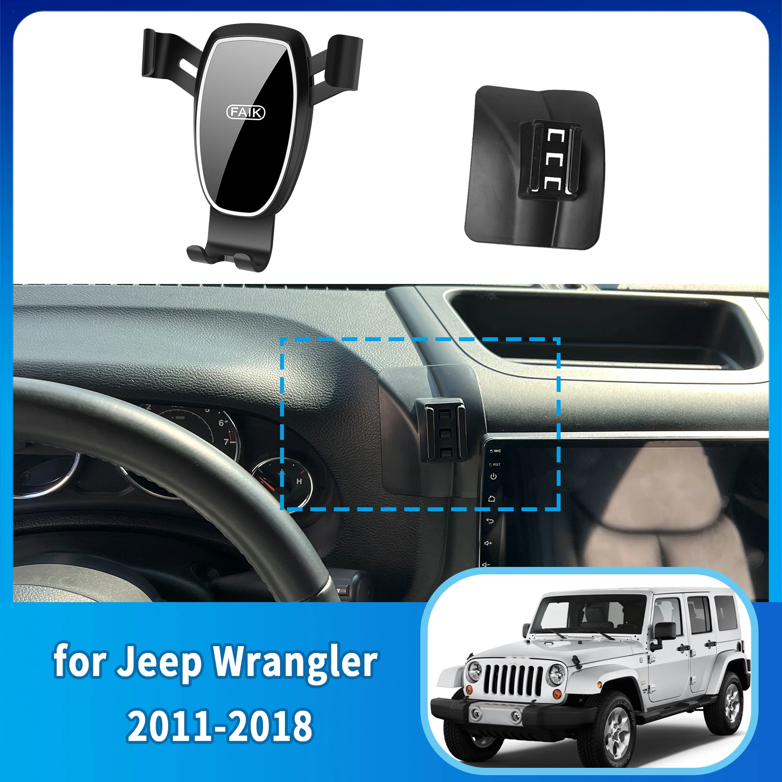 

Car Mobile Phone Holder for Jeep Wrangler 2011~2018 Accessories GPS Bracket Navigation Stand Auto
