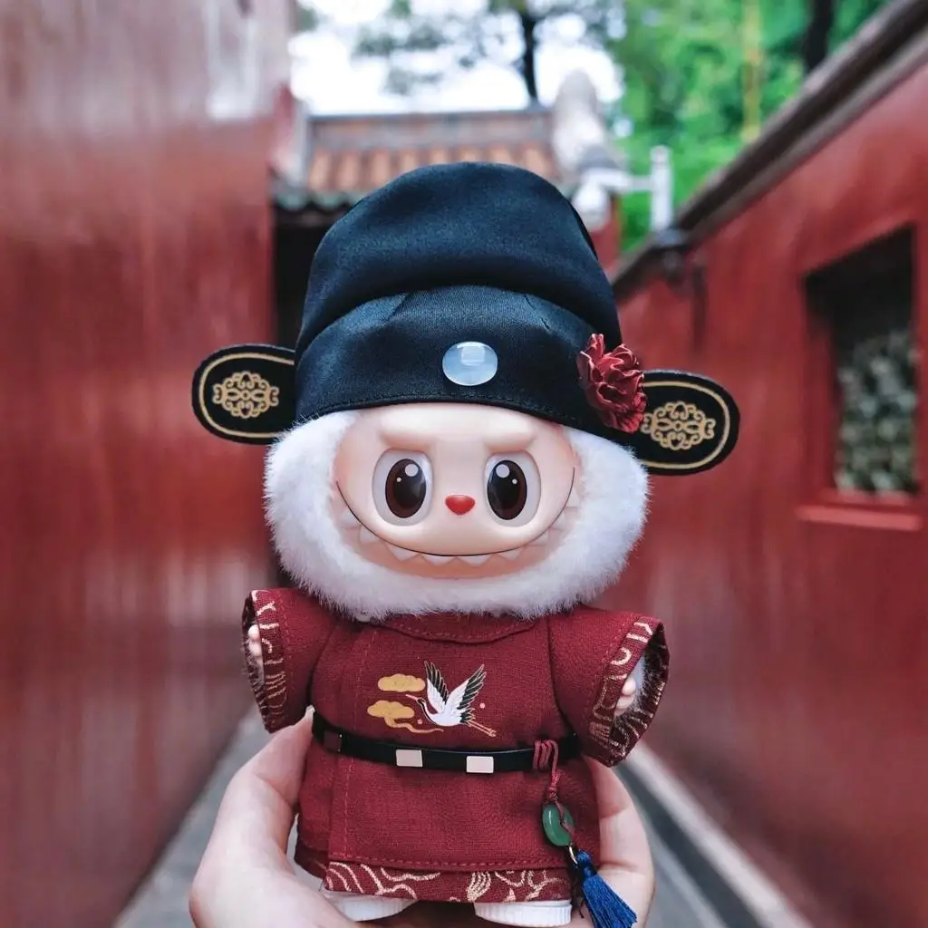 

Antique clothes For 17cm labubu doll Antique Hanfu Champion Lang Clothes outfit For labubu Ropa