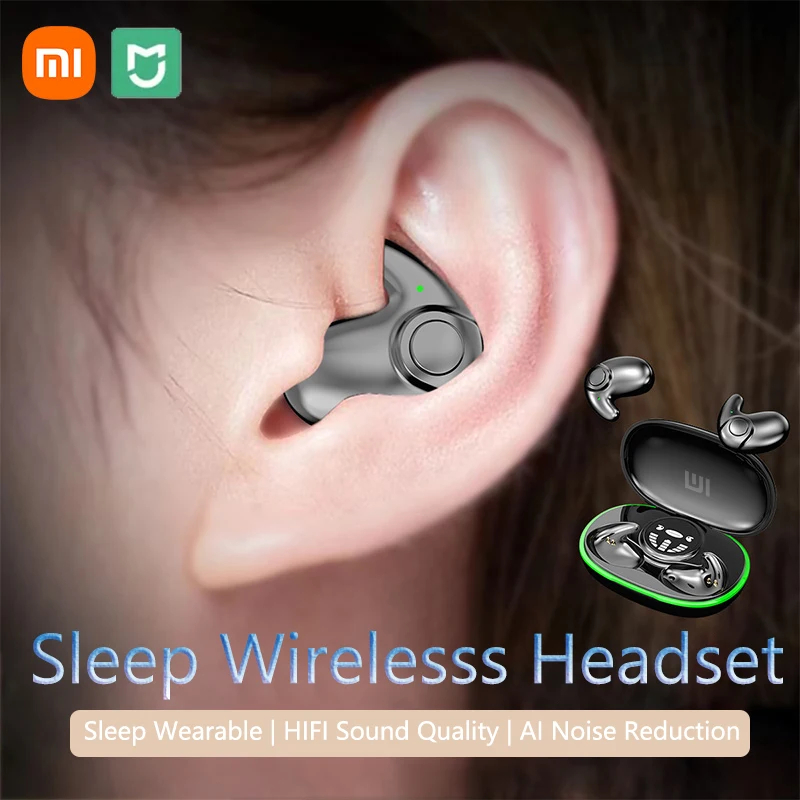 Xiaomi Invisible Sleep Earphones Wireless Bluetooth 5.3 Headphones Waterproof Noise Reduction Earbuds Touch Control Headset